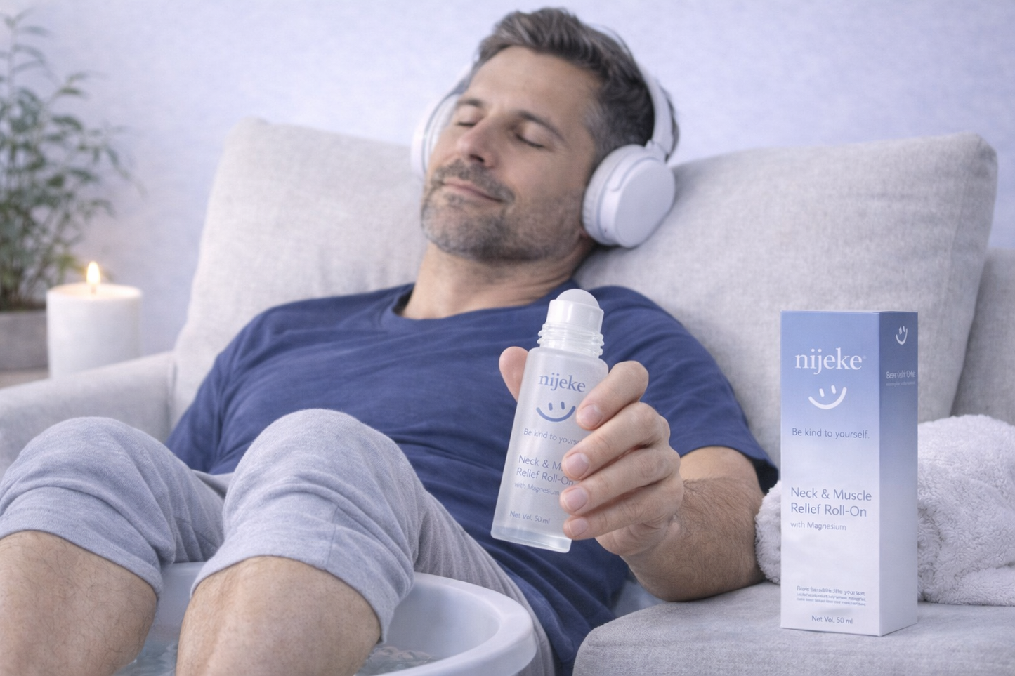 Magnesium Recovery Roll-On by nijeke | Roll , Relax and Sleep| Blend of essential oils and magnesium