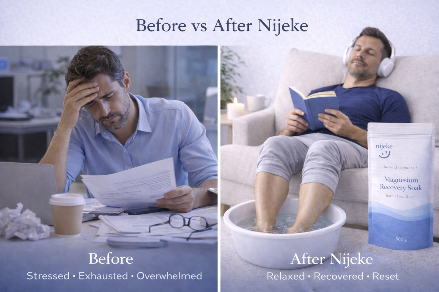 Nijeke Magnesium Recovery Soak — For pain, relaxation,swelling of feet and body | Minerals from the Himalayas