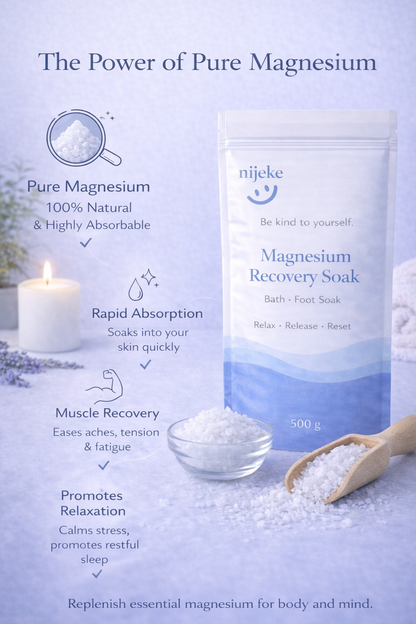 Nijeke Magnesium Recovery Soak — For pain, relaxation,swelling of feet and body | Minerals from the Himalayas