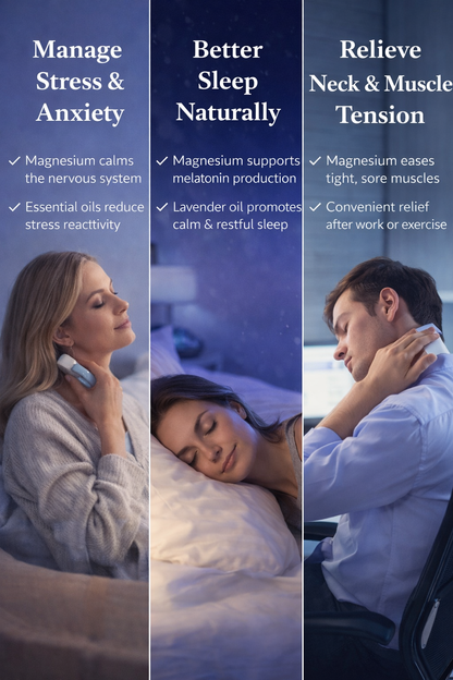 Stress, Anxiety and Sleep Recovery Roll-On with magnesium and essential oils by nijeke | Roll , Relax and Sleep| Blend of essential oils and magnesium