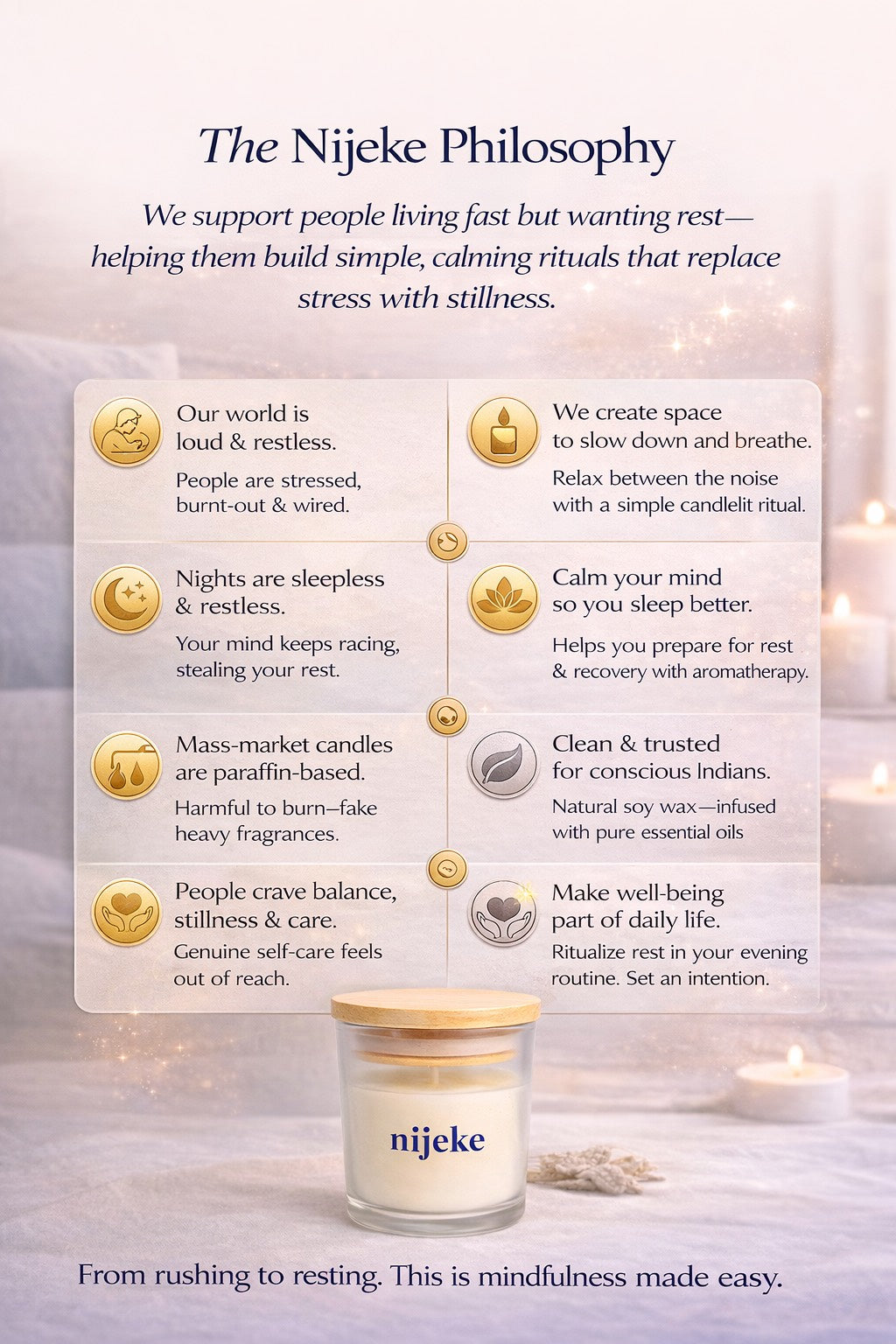 Nijeke Sleep Candle - Lavender + Cedarwood